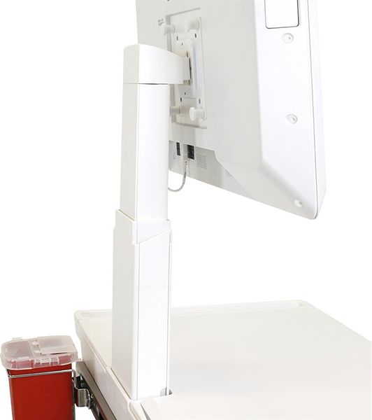 Antimicrobial Medical Cart with LCD Arm